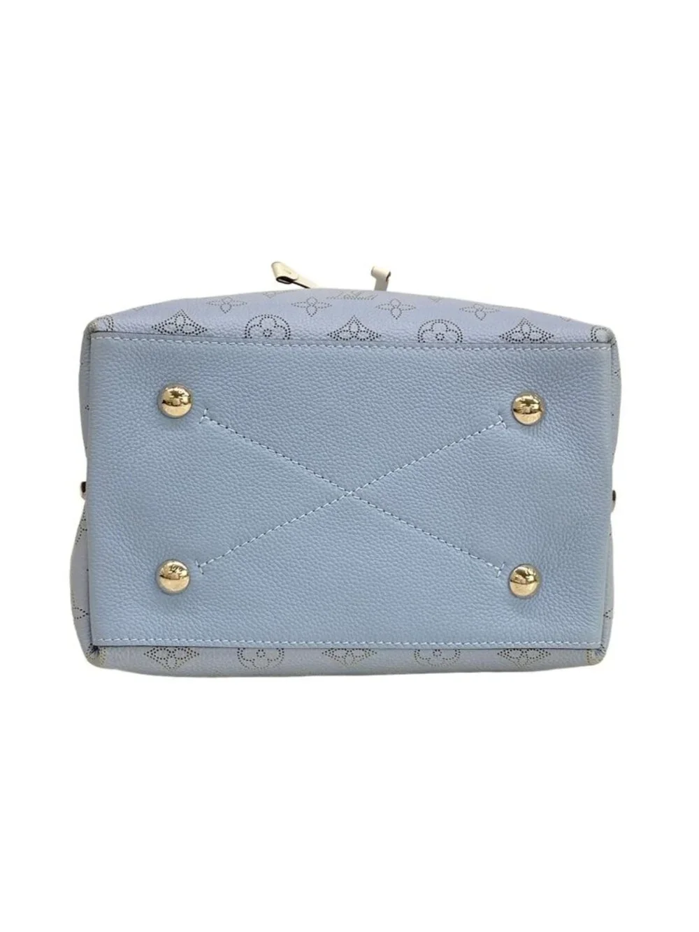 Louis Vuitton Handbag Mahina Mulia Blue Leather Cowhide